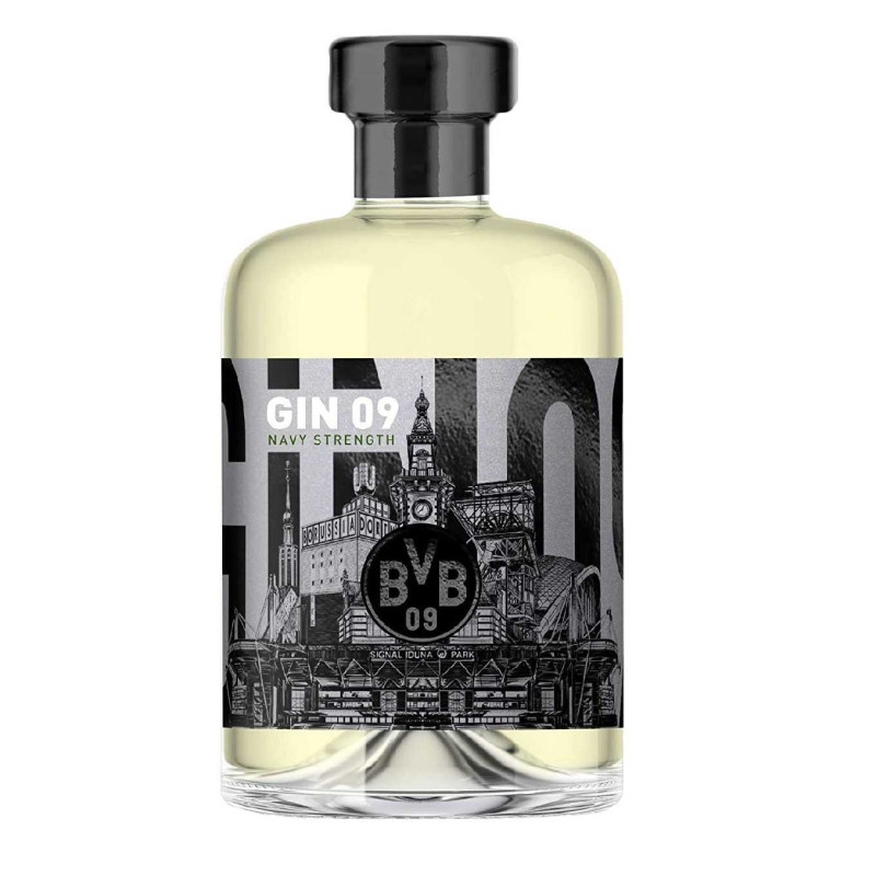 Borussia Dortmund Gin - Navy Strength - graues Label 0,5l BVB-Gin 09