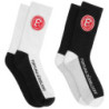 Fortuna Düsseldorf Sportsocken 2er Set | schwarz-weiß | Socken - Gr. 35/38 bis 39/42