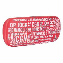 1. FC Köln Brillenetui - Ungerwähs - rot Hartschale Etui mit Putztuch