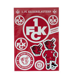 1.FC Kaiserslautern Aufkleberbogen nachtleuchtend | 9er Set | Aufkleber | Sticker | FCK