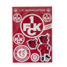 1.FC Kaiserslautern Aufkleberbogen nachtleuchtend | 9er Set | Aufkleber | Sticker | FCK
