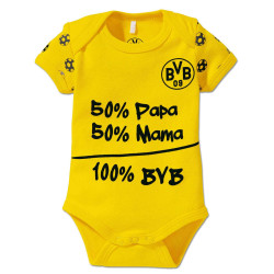 Borussia Dortmund Baby Body - 100% BVB - gelb kurzarm Bodie unisex Bodysuit,Babybody BVB 09