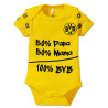 Borussia Dortmund Baby Body - 100% BVB - gelb kurzarm Bodie unisex Bodysuit,Babybody BVB 09