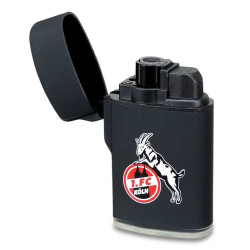 1. FC Köln Sturmfeuerzeug - Rubber schwarz - Feuerzeug Lighter