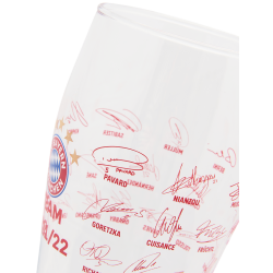 FC Bayern München Weißbierglas - Signature 2021/22 - Unterschriftenglas Bierglas FCB