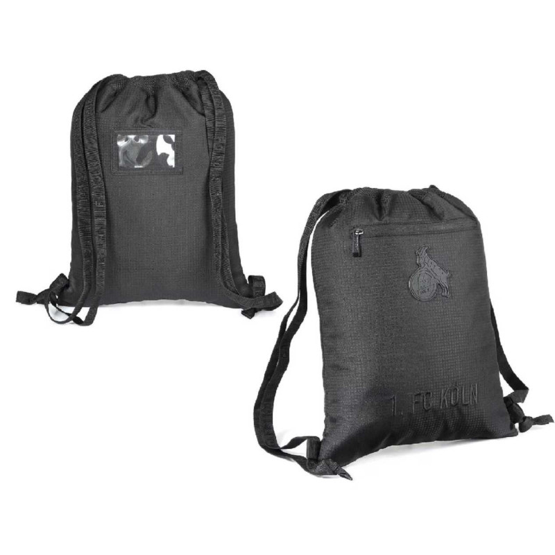 1. FC Köln Turnbeutel - All Black - Sportbeutel Gym Bag Rucksack Sports Bag