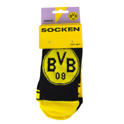 Borussia Dortmund Kindersocken - 2er-Pack - schwarzgelb |Kinder Socken | BVB 09 - Größe 22/24 bis 37/39