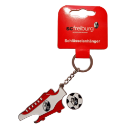SC Freiburg Schlüsselanhänger - Fussballschuh mit Einkaufschip und Öffner - Anhänger