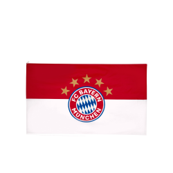 FC Bayern München XXL Hissfahne - 5 Sterne Logo - 250 x 150 cm Flagge FCB