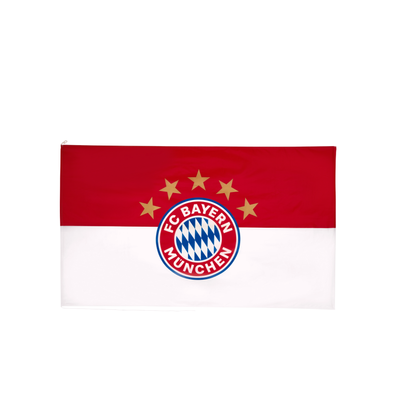 FC Bayern München XXL Hissfahne - 5 Sterne Logo - 250 x 150 cm Flagge FCB
