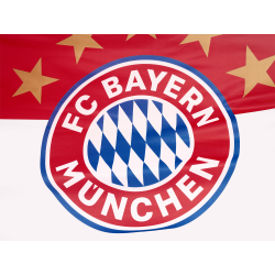 FC Bayern München XXL Hissfahne - 5 Sterne Logo - 250 x 150 cm Flagge FCB
