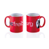 SC Freiburg Tasse - Relief - rot Kaffeetasse Kaffeepot