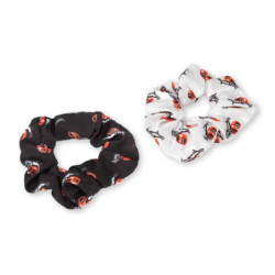 1. FC Köln Haargummi 2er Set - Logo allover - Scrunchies schwarz/weiß Haarband