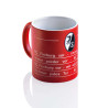 SC Freiburg Tasse - Hymne - rot Kaffeetasse Kaffeepot Mug - Plus Lesezeichen Wir lieben Fußball