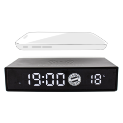 FC Bayern München Digital Wecker mit Ladefuntion | Uhr | Wireless Charger | FCB