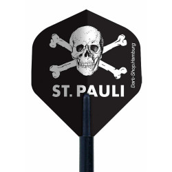 FC St. Pauli Dartpfeil Flights - Totenkopf - 3er Set Dartflights schwarz