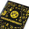 Borussia Dortmund Hausaufgabenheft - Grafitti - schwarz Schulheft A5 Heft BVB 09