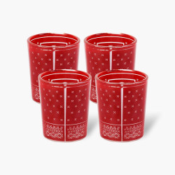 RB Leipzig Teelichtglas 4er Set Windlicht RBL Kerzenglas Teelichthalter