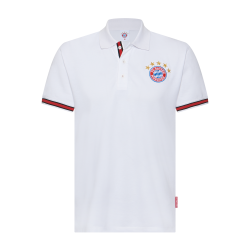 FC Bayern München Poloshirt - 5 Sterne - weiß | Größe S | Polo Shirt | FCB