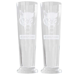 VfL Wolfsburg Pilsglas - Wolf - 2er Set Bierglas Glas 0.3l Pilsstange