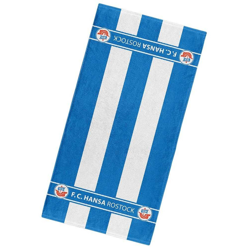 F.C. Hansa Rostock Badetuch - Blockstreifen - 70 x 180 cm Duschtuch Handtuch