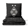 Borussia Mönchengladbach Biber Bettwäsche - Raute - schwarz 2-teilig BMG 135 x 200 cm