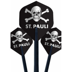 FC St. Pauli Dartpfeil Flights - Totenkopf - 3er Set Dartflights schwarz