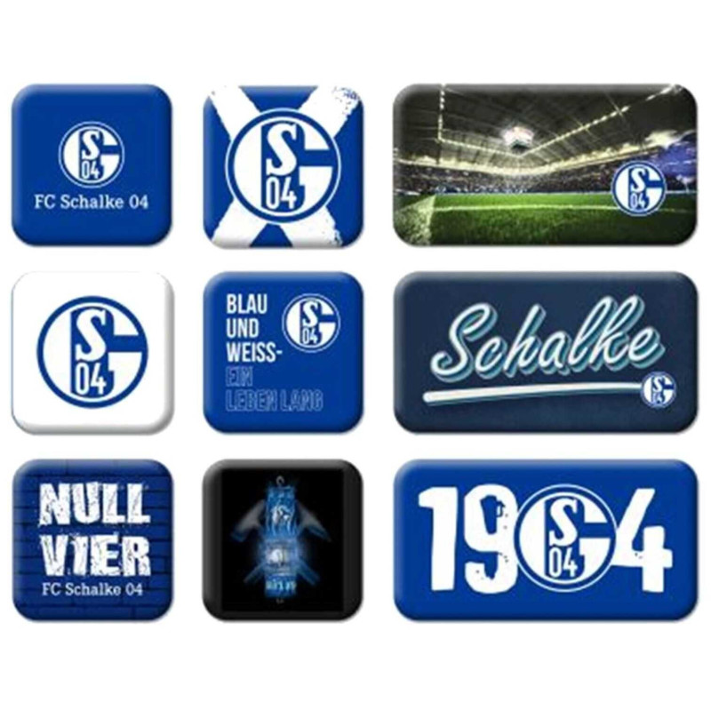 FC Schalke 04 Magnet 9er-Set | Kühlschrankmagnet S04