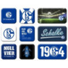 FC Schalke 04 Magnet 9er-Set | Kühlschrankmagnet S04