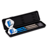 Hertha BSC Berlin - Steel Dartpfeil-Set - Dartpfeile mit Etui und Flights Steeldarts Dart Pfeile