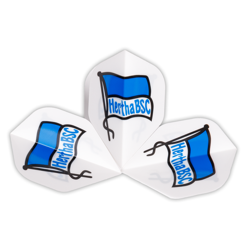 Hertha BSC Berlin Dartpfeil Flights 3er Set Dartflights blau-weiß