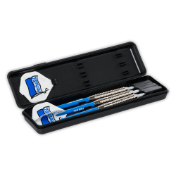 Hertha BSC Berlin - Soft Dartpfeil-Set - Dartpfeile mit Etui und Flights Softdarts Dart Pfeile