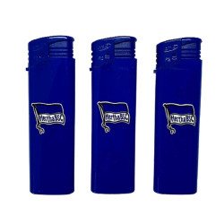 Hertha BSC Berlin 3er Set Electronic Feuerzeug F2 nachfüllbar blau