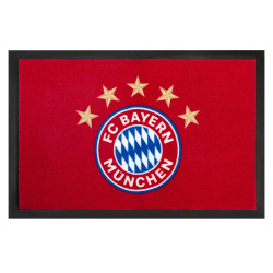 FC Bayern München Fan Fußmatte - Logo 5 Sterne - rot Matte Fußabtreter FCB