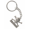 FC St. Pauli Schlüsselanhänger - Skull silber - Metall Anhänger Totenkopf Keychains