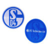 FC Schalke 04 Aufkleber Lentikular 1 - Logo & Schriftzug - blau S04 Autoaufkleber mit Wechselbild