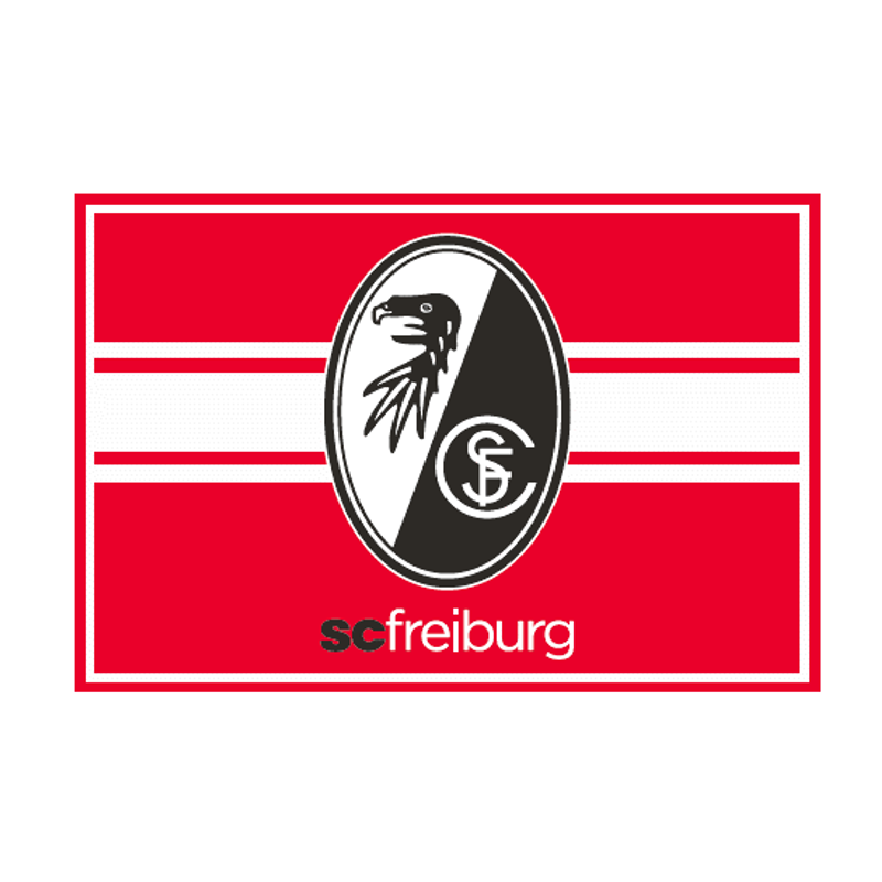SC Freiburg Fußmatte - Streifen - rot/weiß Matte Fußabtreter