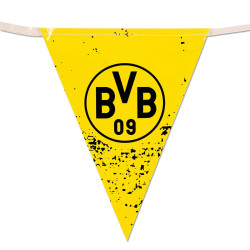 Borussia Dortmund Party Wimpelkette Logo schwarz-gelb ca. 4 m Wimpel BVB 09 Girlande
