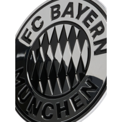 FC Bayern München Aufkleber - Chromlogo -  3D Sticker XL Logo Autoaufkleber FCB