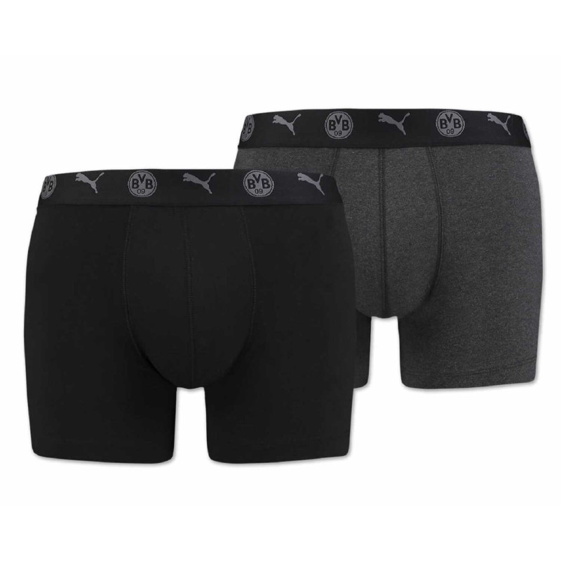 Borussia Dortmund Boxershorts schwarz/grau 2er-Set Shorts Unterhose diverse Größen BVB 09