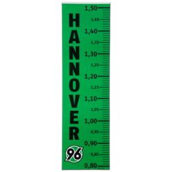 Hannover 96 Aufkleber - Messlatte -  Wandtattoo Maßband Wandsticker H96