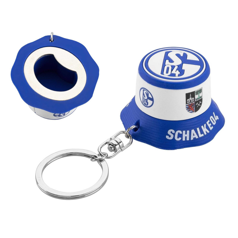 FC Schalke 04 Schlüsselanhänger Fischerhut mit Flaschenöffner Anhänger S04