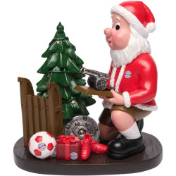 FC Bayern München Gartenzwerg - Weihnachtsmann mit Schlitten - Zwerg garden gnom FCB