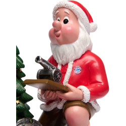 FC Bayern München Gartenzwerg - Weihnachtsmann mit Schlitten - Zwerg garden gnom FCB