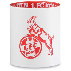 1. FC Köln Tasse - Logo Prägung - weiß | mit Innendekor | Kaffeetasse | Becher