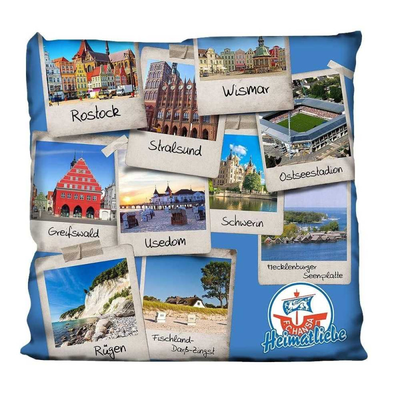 F.C. Hansa Rostock Kissen - Heimatliebe - Dekokissen 40 x 40 cm Kissen