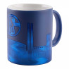 FC Schalke 04 Tasse - Skyline - blau Ton-in-Ton Kaffeebecher S04