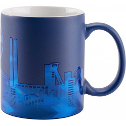 FC Schalke 04 Tasse - Skyline - blau Ton-in-Ton Kaffeebecher S04