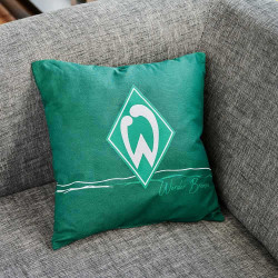 SV Werder Bremen Kissen - Raute - grün/weiß Dekokissen Sofakissen