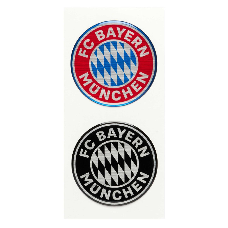 FC Bayern München Autoaufkleber 2er Set - 3D Logo - rot/schwarz Sticker Aufkleber FCB